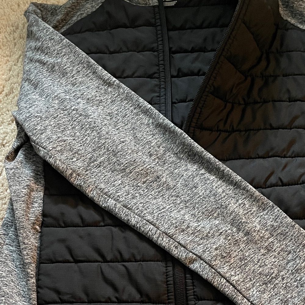 Gray and Black Zip-Up Jacket - Picture 3 of 4